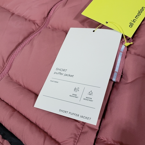 NEW! Girls Pink Puffer Jacket Coat - All in Motion - Picture 2 of 8